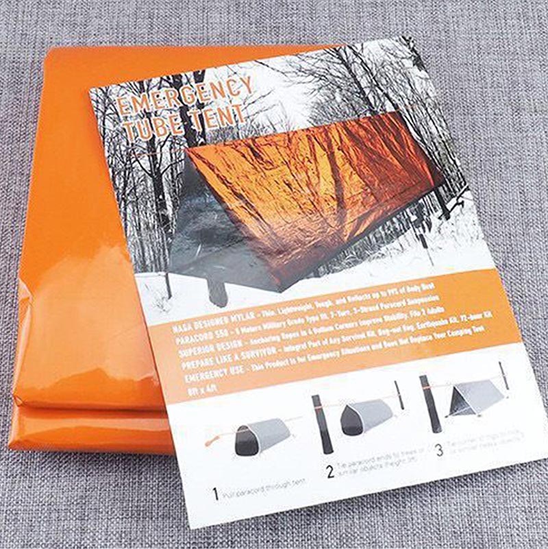 Camping PET Tent Emergency Tube Tent (၅)ခု၊