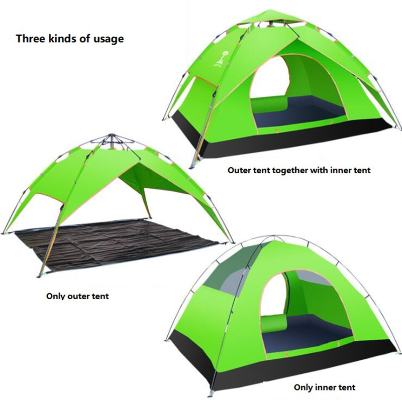Camping Tent 24 Person Family Tent နှစ်ထပ် အပြင်ဘက် တဲ (၄) လုံး၊
