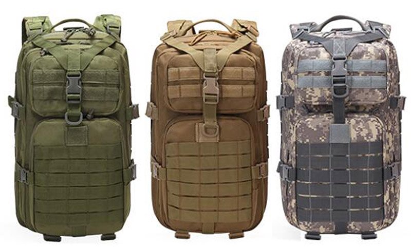 Tactical MOLLE Assault Pack, Tactical Backpack กองทัพทหาร Camping Rucksack (4)