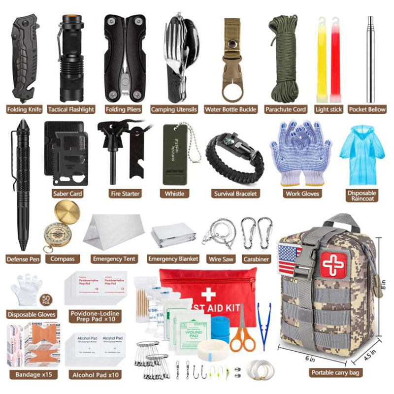 100pcs Professional Camping Emergency Survival Kit and First Aid Kit (2)