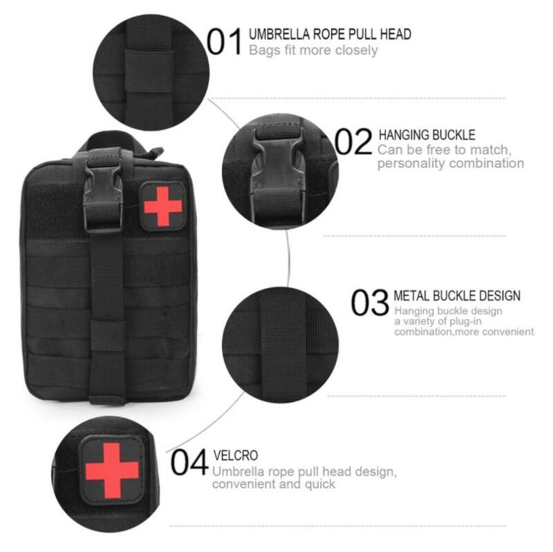 MOLLE Medical Pouch EMT First Aid Pouch Rip-Away IFAK Tactical Utility Pouch for Outdoor (10)
