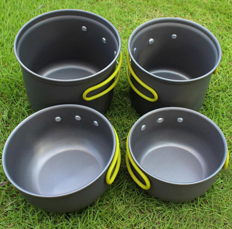Outdoor Camping Cookware Set with Pots and Pans , Pan Pot Cooking Set (2)