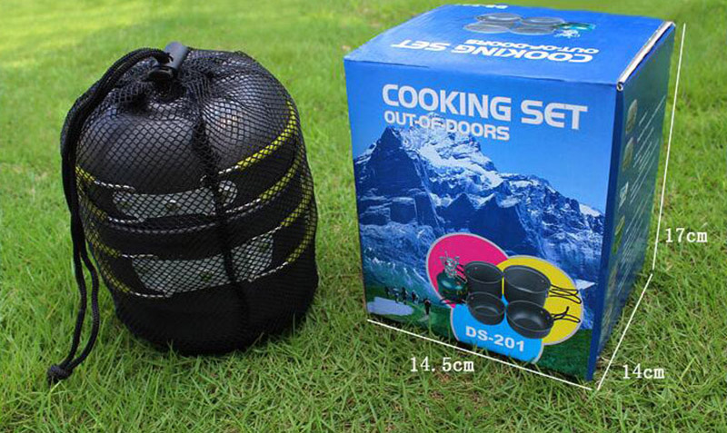 Outdoor Camping Cookware Set with Pots and Pans , Pan Pot Cooking Set (5)